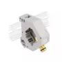 Módulo Keystone DELOCK 87162 — borne de conexión a borne de conexión, gris/blanco, 60,1 × 59,4 × 21,6 mm