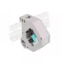 Módulo Keystone DELOCK 87173 — SC a SC dúplex, aqua/gris/blanco, 60,1×59,4×21,6 mm