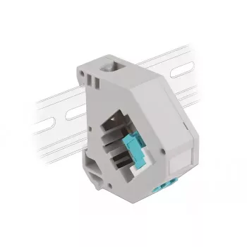 Módulo Keystone DELOCK 87194 con acoplamientos LC a LC, aqua/gris/blanco, 60,1×59,4×21,6 mm