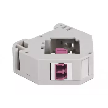 Módulo Keystone DELOCK 87195 con conexiones LC a LC, gris/violeta/blanco, 60,1×59,4×21,6 mm