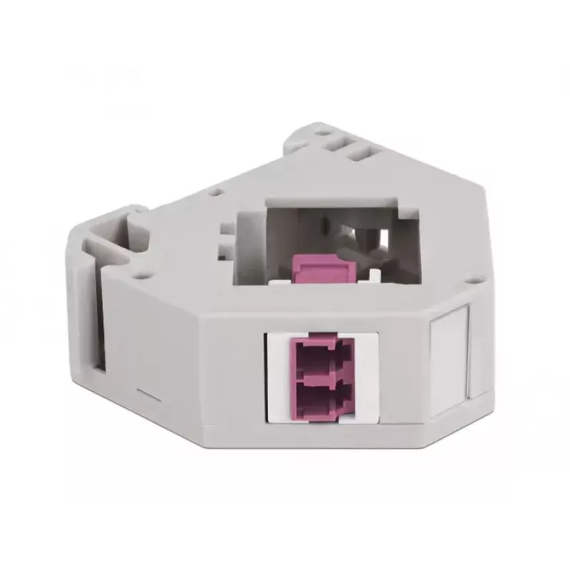 Módulo Keystone DELOCK 87195 con conexiones LC a LC, gris/violeta/blanco, 60,1×59,4×21,6 mm