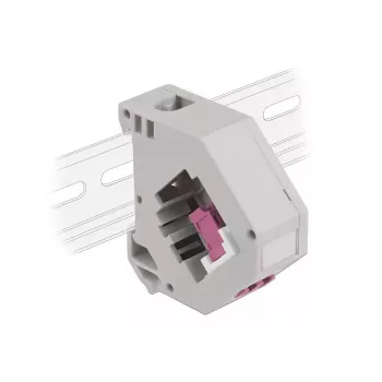 Módulo Keystone DELOCK 87195 con conexiones LC a LC, gris/violeta/blanco, 60,1×59,4×21,6 mm