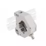Adaptador para carril DIN DeLOCK ST simplex conector hembra a ST simplex conector hembra gris