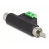 Adaptador DeLOCK conector macho RCA y conector hembra RCA a regleta de bornes 66056