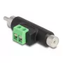 Adaptador DeLOCK conector macho RCA y conector hembra RCA a regleta de bornes 66056