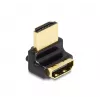Adaptador HDMI DeLOCK conector macho a conector hembra 90° hacia arriba 8K 60 Hz metal