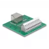 DeLOCK conector hembra RJ50 a regleta de bornes con pulsador para carril DIN