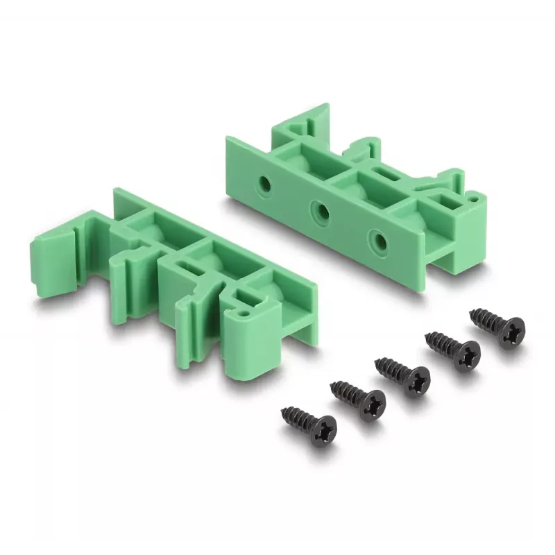 DeLOCK conector hembra RJ50 a regleta de bornes con pulsador para carril DIN
