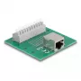 DeLOCK conector hembra RJ50 a regleta de bornes con pulsador para carril DIN