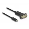 Adaptador DeLOCK USB Type-C a RS-232 D-Sub 9 pines conector macho 2 m