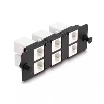 Panel adaptador Keystone DeLOCK 6 puertos negro plano RJ-45