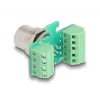 Adaptador de módulo de transferencia DeLOCK M12 8 polos codificado A conector hembra a regleta de bornes de 9 polos