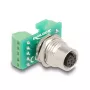 Adaptador de módulo de transferencia DeLOCK M12 8 polos codificado A conector hembra a regleta de bornes de 9 polos