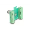 Adaptador de módulo de transferencia DeLOCK M12 17 polos codificado A conector macho a regleta de 18 polos