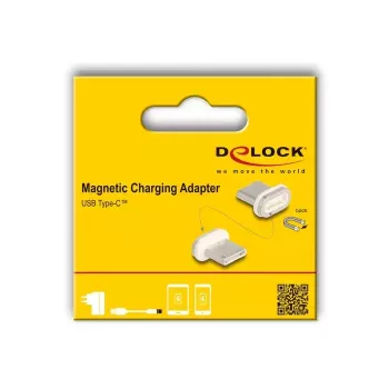 DeLOCK 66588 Cambiador de género de cable magnético USB-C dorado blanco