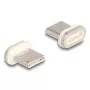 DeLOCK 66588 Cambiador de género de cable magnético USB-C dorado blanco
