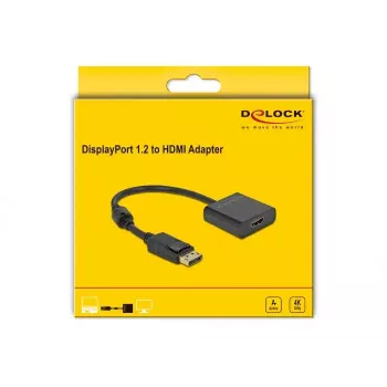 Adaptador DisplayPort 1.2 macho a HDMI hembra 4K activo DeLOCK 63585