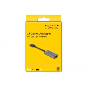 DeLOCK 66247 Cable adaptador RJ-45 USB A Gris 0,09 m