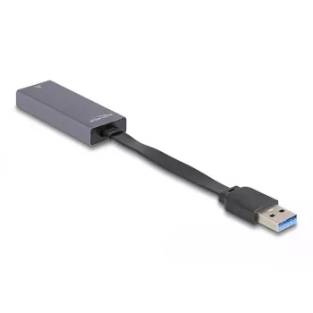 DeLOCK 66247 Cable adaptador RJ-45 USB A Gris 0,09 m