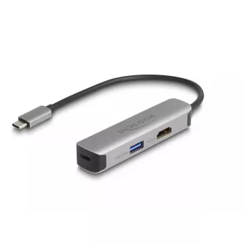 DeLOCK Adaptador USB Type-C a HDMI 4K 60 Hz USB Type-A USB Type-C PD 92 W