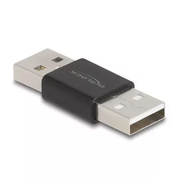 DeLOCK Adaptador Gender Changer USB 2.0 Type-A conector macho a macho Metal