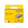 DeLOCK Adaptador USB 40 Gbps USB Type-C 2 x conector macho a 2 x conector hembra Portsaver Metal