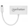 Manhattan 163552 hub USB 3.0, 4 puertos (3x USB-A, 1x USB-C), con puerto USB-C Power Delivery
