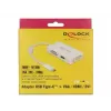Adaptador de vídeo DeLOCK 63924 USB Type-C 3840x2160 60Hz Blanco
