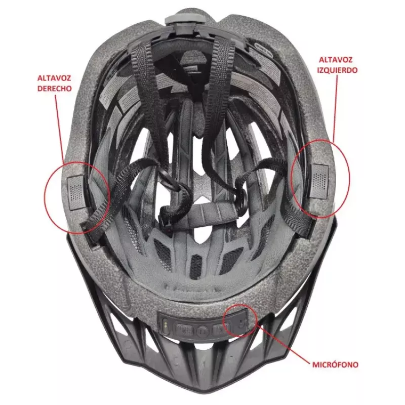 Livall MT1 Neo casco de bicicleta MTB Bluetooth, 58-62 cm, LED/SOS/Intercom, rojo (MT1NEO-L-RED)