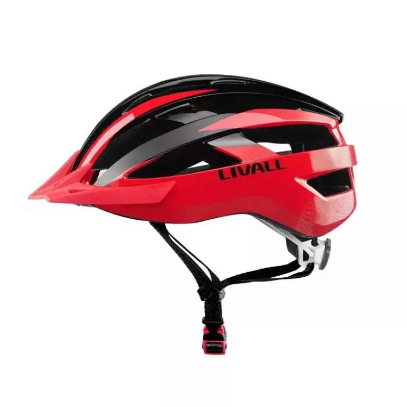 Livall MT1 Neo casco de bicicleta MTB Bluetooth, 58-62 cm, LED/SOS/Intercom, rojo (MT1NEO-L-RED)
