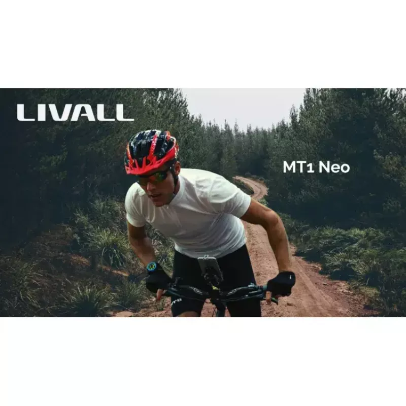 Livall MT1 Neo casco de bicicleta MTB Bluetooth, 58-62 cm, LED/SOS/Intercom, rojo (MT1NEO-L-RED)