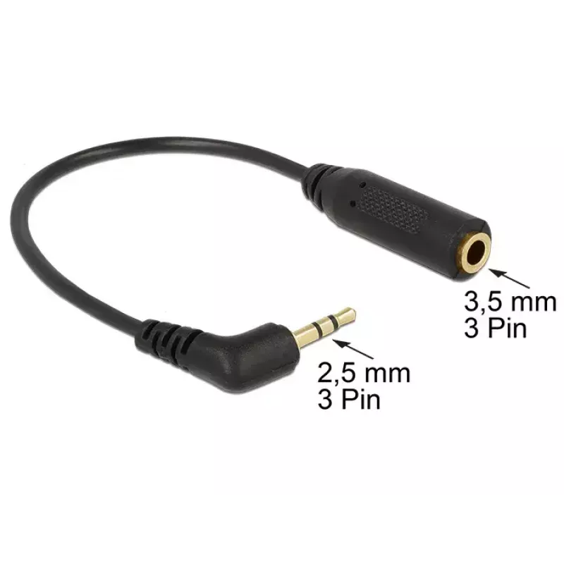 Cable de audio DeLOCK 0,175 m 2,5 mm/3,5 mm