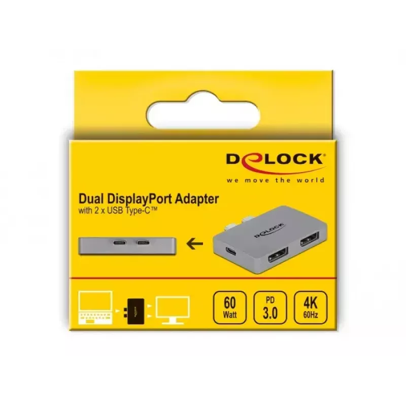 Adaptador Dual DisplayPort DeLOCK 64001 para MacBook