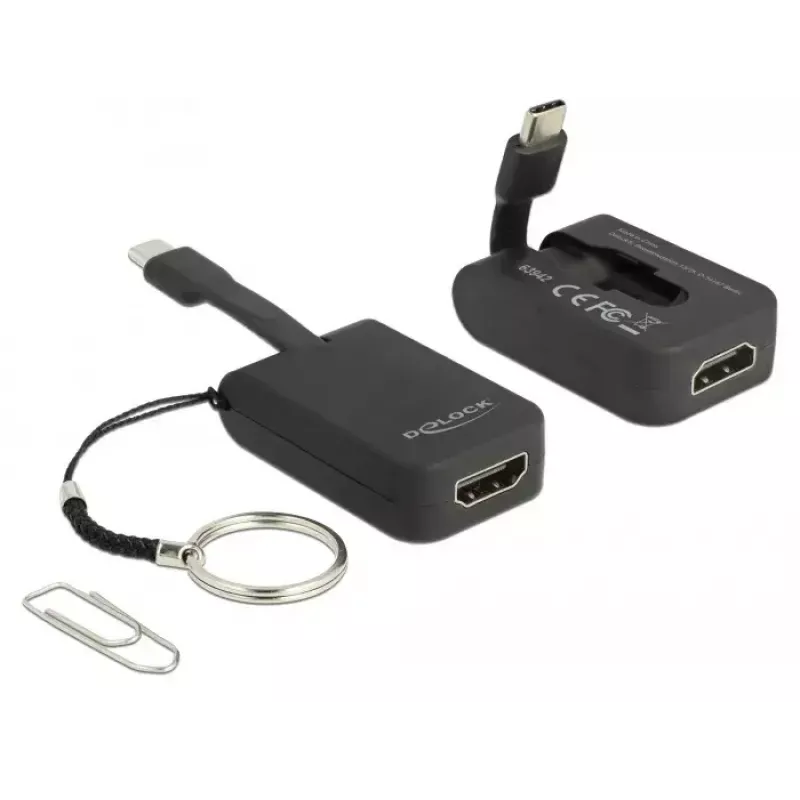 Adaptador de cable de vídeo DeLOCK 63942 USB Type-C a HDMI 0,03 m