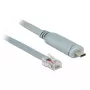 Cable serie DeLOCK 89893 USB 2.0 Type-C a RJ45 gris 1 m