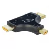 DeLOCK 64059 adaptador de monitor 3 en 1, entrada HDMI / DisplayPort / mini DisplayPort a salida HDMI, 4K 60 Hz, negro