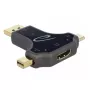 DeLOCK 64060 adaptador de monitor 3 en 1, entrada USB-C / DisplayPort / mini DisplayPort a salida HDMI, 4K 60 Hz, negro