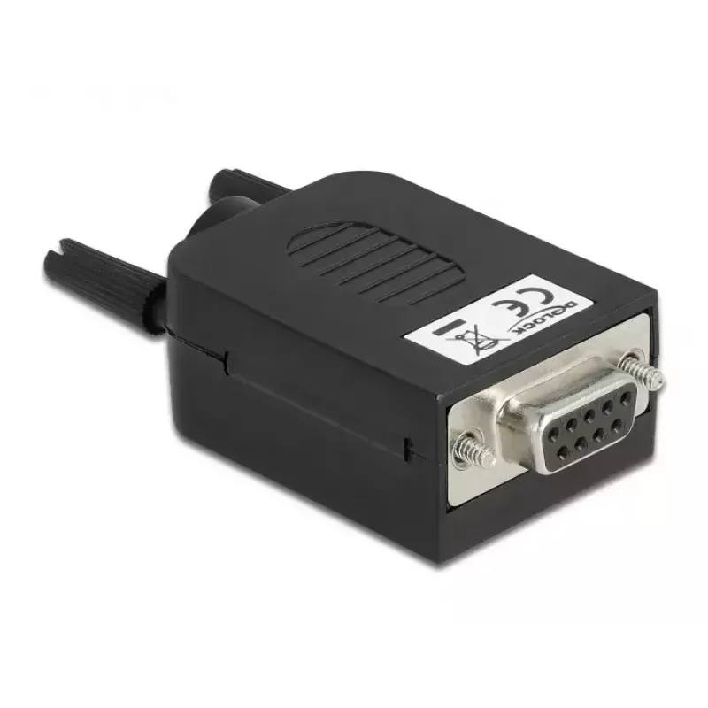 Conector de cables DeLOCK 66257 Sub-D 9 bloque de terminales de 10 polos negro