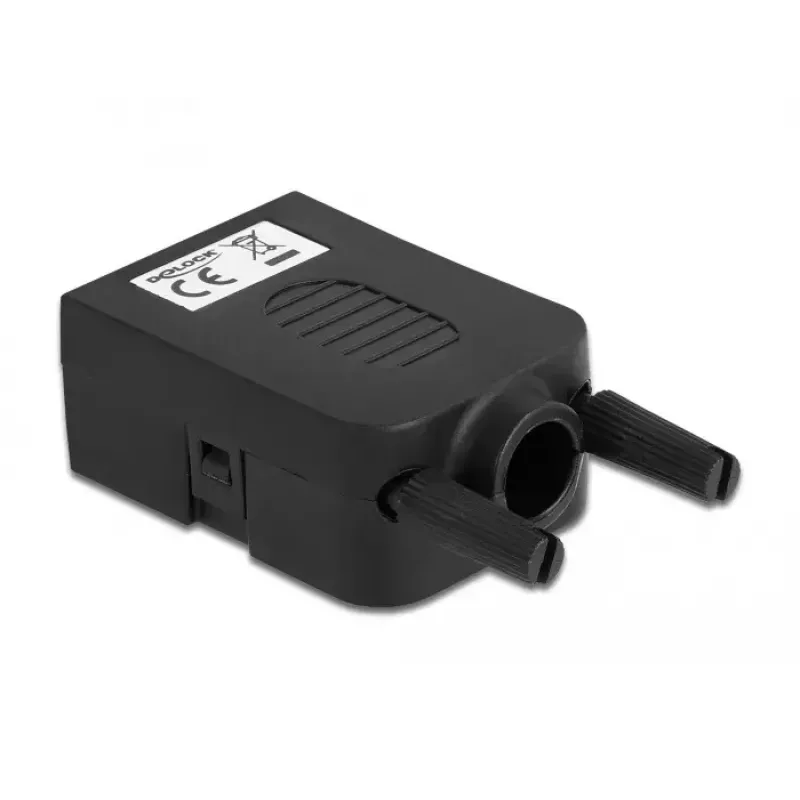 Conector de cables DeLOCK 66257 Sub-D 9 bloque de terminales de 10 polos negro