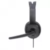 Auriculares con micrófono mono over-ear Manhattan (USB), brazo de micrófono (acolchado), envase de venta al público, diadema ajustable, mando en el cable, almohadillas, USB-A para audio y micrófono, cable 1,5 m, tres años de garantía