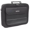 Maletín para portátil Manhattan Empire 17,3 inch, diseño clamshell, compartimento para accesorios, correa de hombro (extraíble), funda para portátil, negro, tres años de garantía