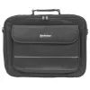 Maletín para portátil Manhattan Empire 17,3 inch, diseño clamshell, compartimento para accesorios, correa de hombro (extraíble), funda para portátil, negro, tres años de garantía