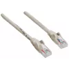 Cable de red patch Intellinet, Cat6, 20 m, gris, CCA, U/UTP, PVC, RJ45, contactos dorados, protección de la lengüeta, funda antipinzamiento, garantía de por vida
