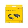 Adaptador DisplayPort 1.1 conector macho a DVI conector hembra pasivo negro DeLOCK 61008