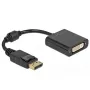 Adaptador DisplayPort 1.1 conector macho a DVI conector hembra pasivo negro DeLOCK 61008
