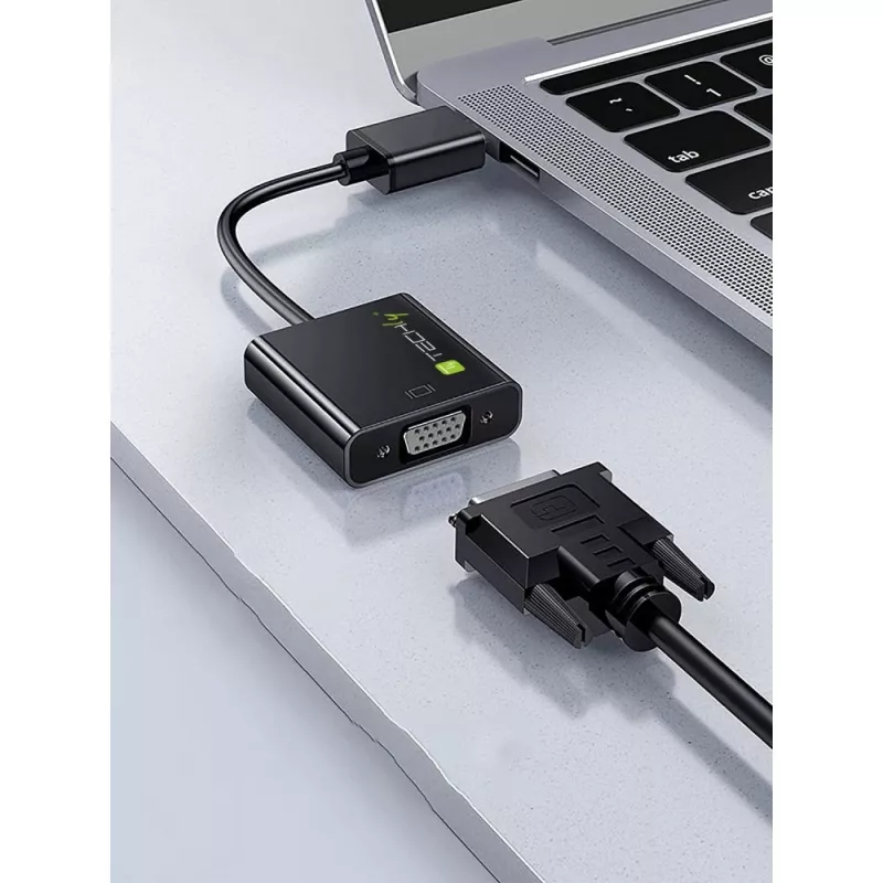 Techly IDATA HDMI-VGA4 adaptador de Mini HDMI (Tipo C) a VGA, macho/hembra