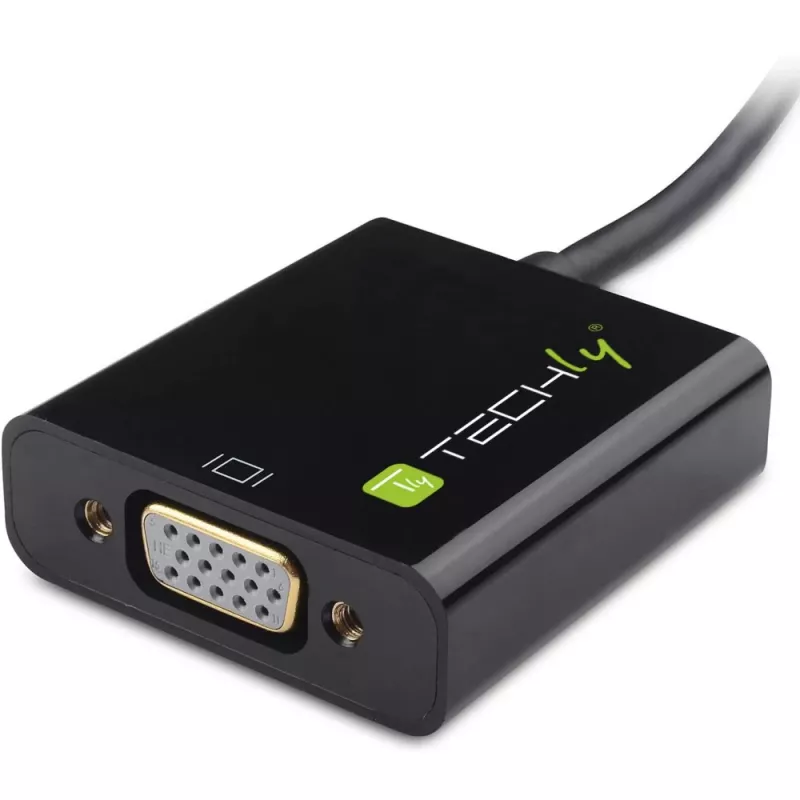 Techly IDATA HDMI-VGA4 adaptador de Mini HDMI (Tipo C) a VGA, macho/hembra