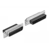 Kit de montaje D-Sub de 25 pines conector macho a RJ45 conector hembra DeLOCK 66648