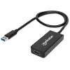 Cable adaptador Manhattan USB-A a HDMI, 60 cm, conector macho a conector hembra, 5 Gbit/s (USB 3.2 Gen1, también conocido como USB 3.0), 2560x1440 @ 32 bits de color, vídeo Full-HD 1080p@16:9, negro, blíster