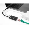 Adaptador de cambio de género de cable DeLOCK 61026 USB-C a RJ45 negro